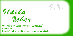 ildiko neher business card